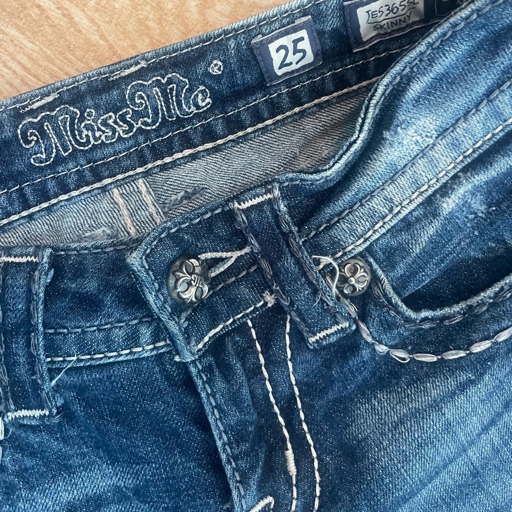 Miss Me Dark Blue Skinny Jeans - Picture 4 of 9